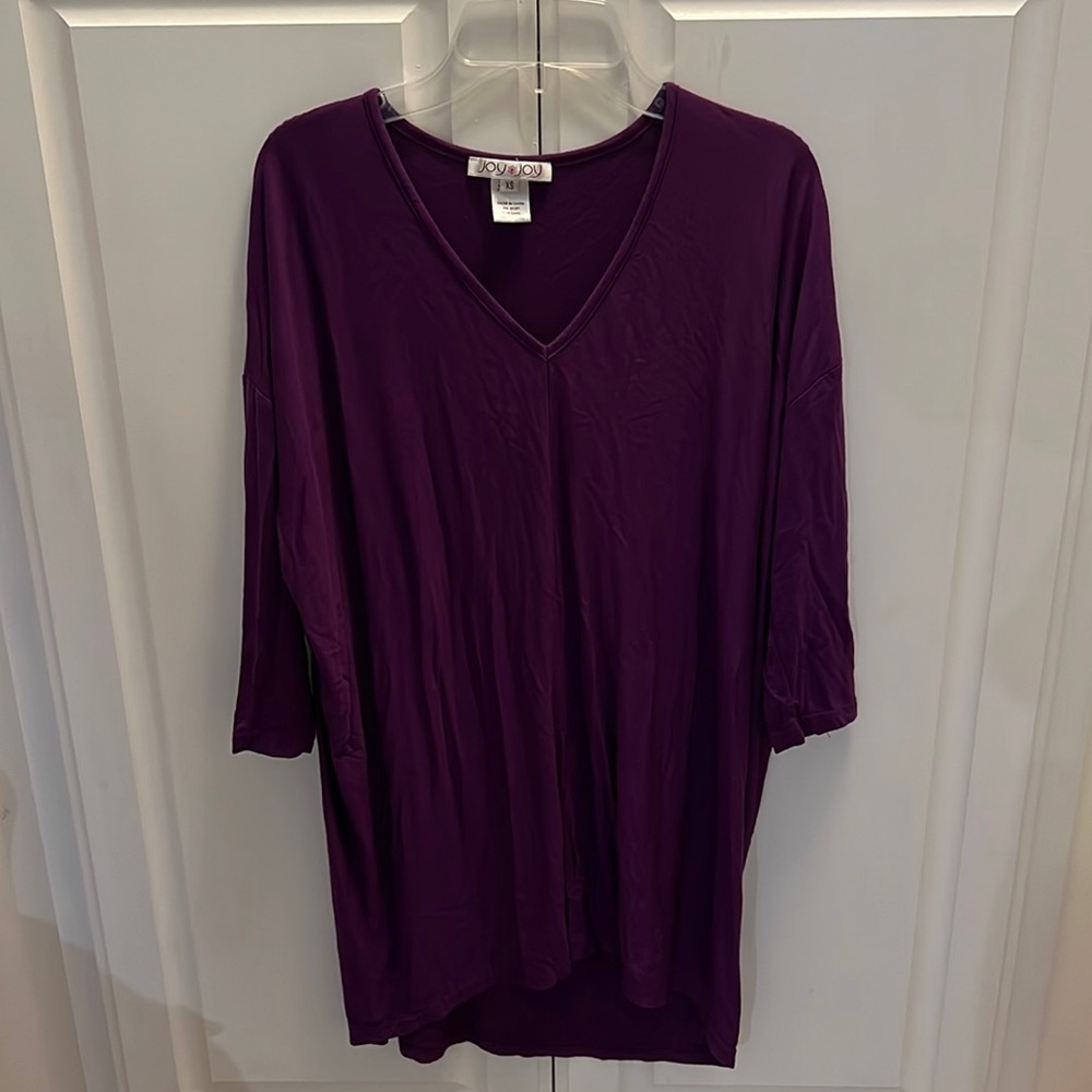 Joy Joy Purple Tunic Top Size XS